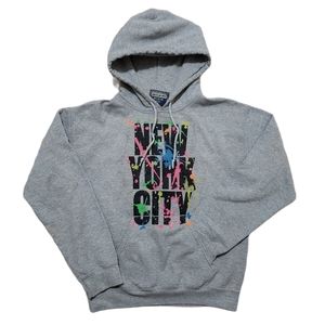 New York City Design Gray Fleece Hoodie